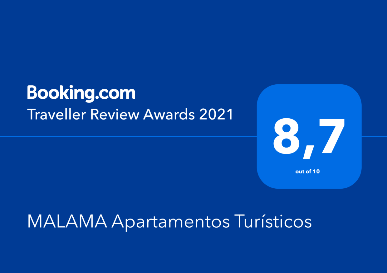 Premio de booking 2021 para los apartamentos turísticos MALAMA en el centro de Málaga